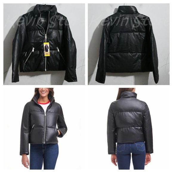 Levi's Ladies' Faux Leather Puffer - Picture 1 of 10